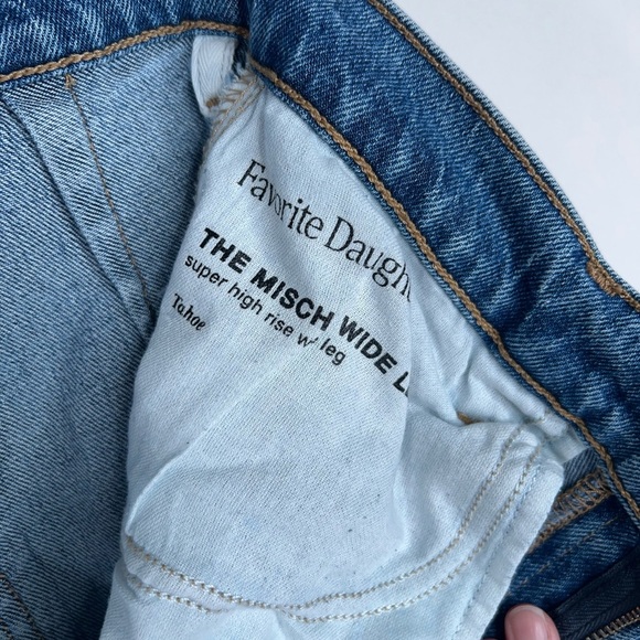 Favorite Daughter The Mischa Super High Rise Wide Leg Jeans Tahoe Wash Size 27 - Picture 13 of 15